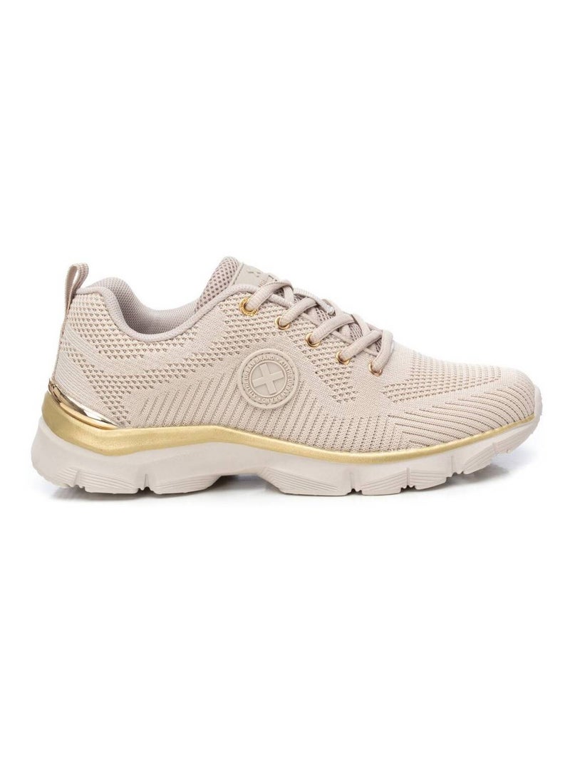 Baskets décontractée plaine lacets Beige - Kiabi