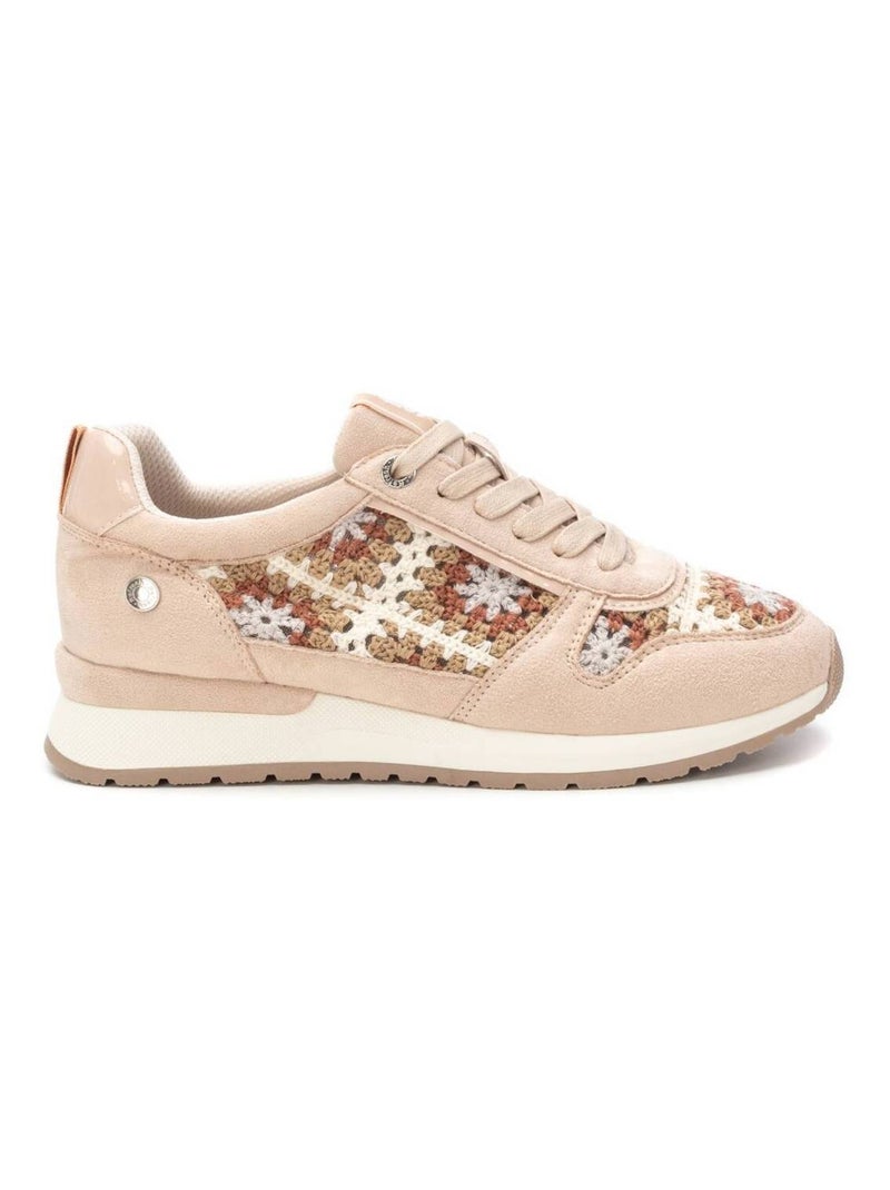 Baskets décontractée plaine lacets Beige - Kiabi