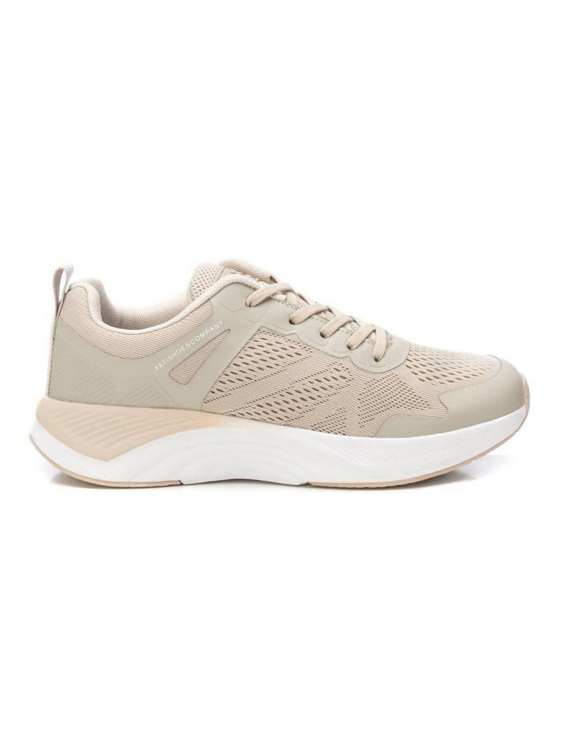 Baskets décontractée plaine lacets Beige - Kiabi