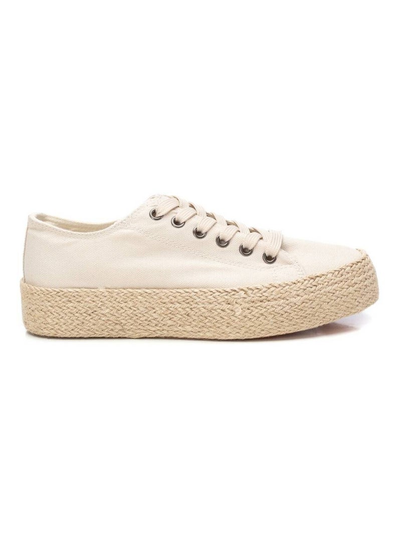 Baskets décontractée plaine lacets Beige - Kiabi