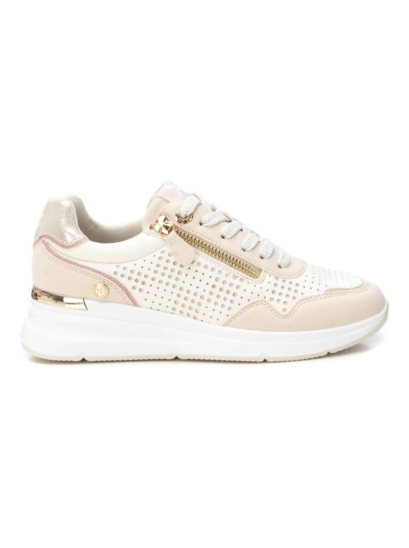Baskets décontractée plaine lacets Beige - Kiabi