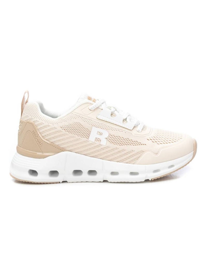 Baskets décontractée plaine lacets Beige - Kiabi