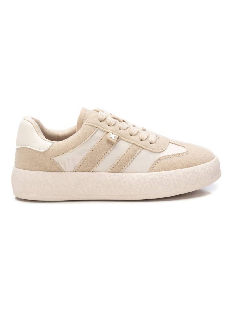 Baskets décontractée plaine lacets Beige - Kiabi