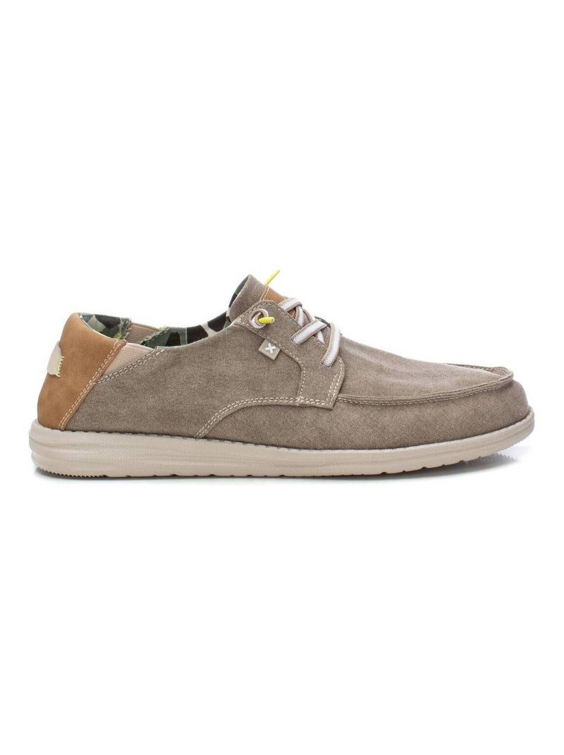 Baskets décontractée plaine lacets Beige - Kiabi