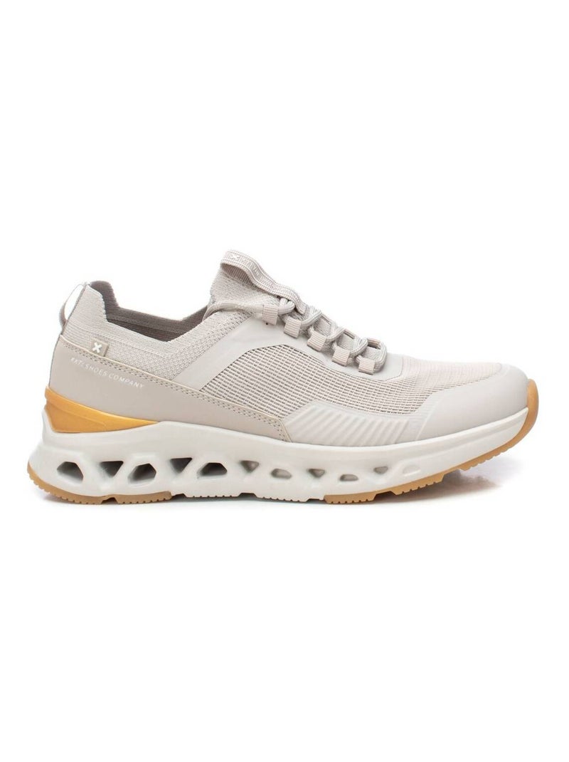 Baskets décontractée plaine lacets Beige - Kiabi