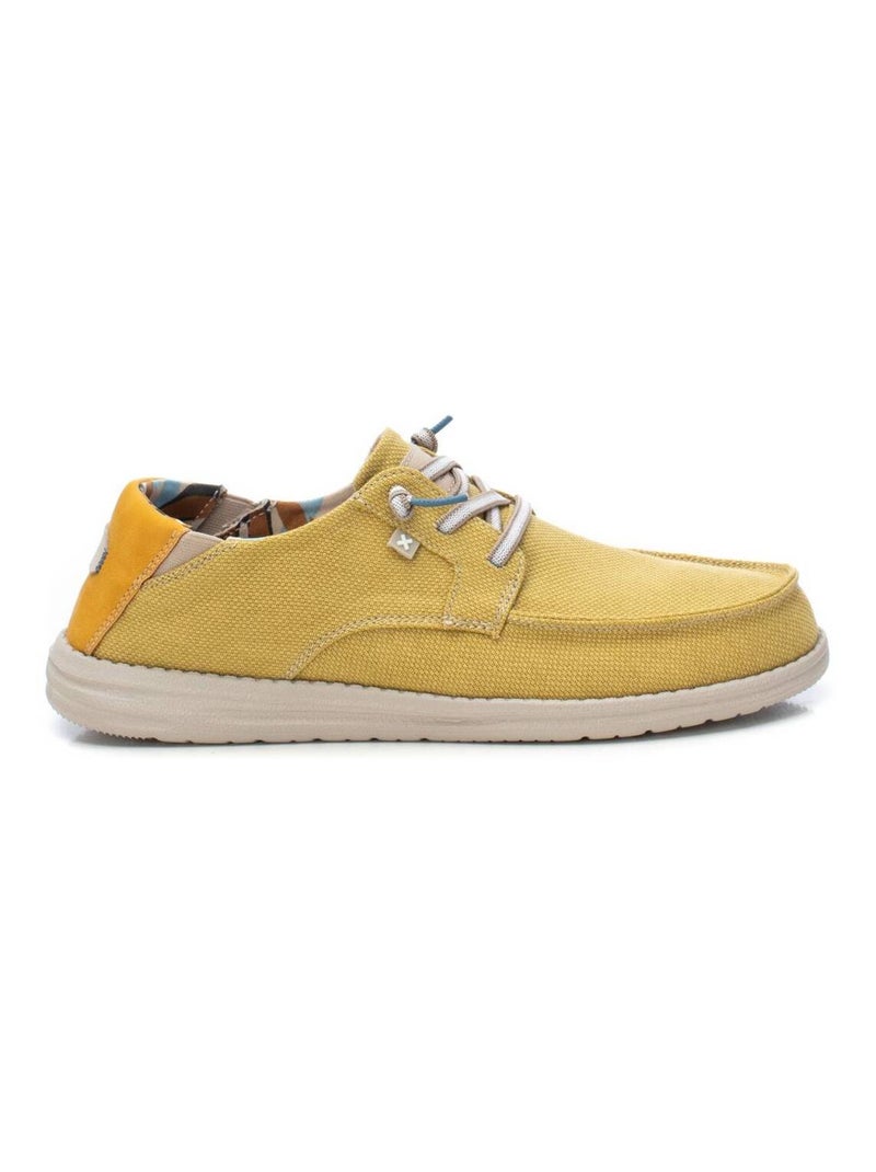 Baskets décontractée plaine lacets Jaune - Kiabi
