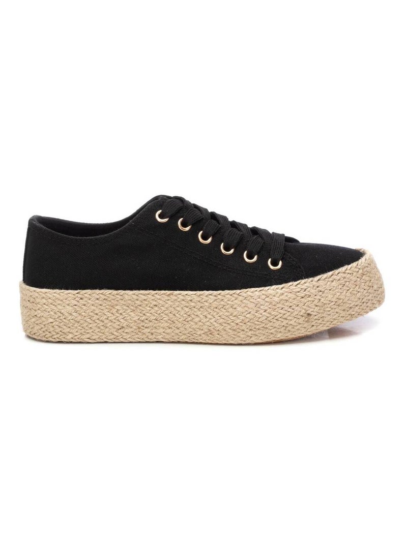 Baskets décontractée plaine lacets Noir - Kiabi
