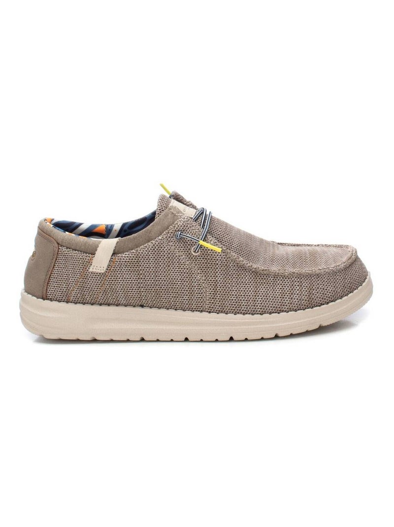 Baskets décontractée plaine lacets Taupe - Kiabi
