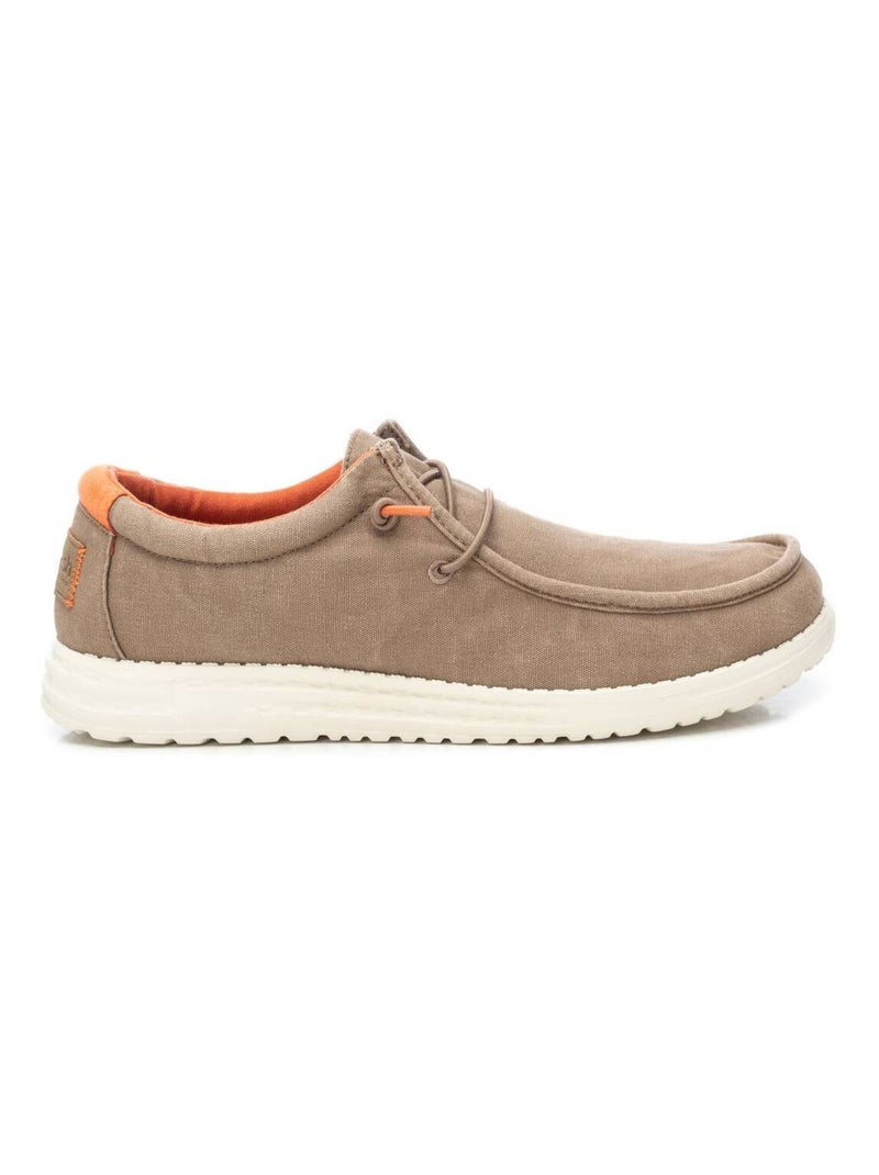Baskets décontractée plaine lacets Taupe - Kiabi