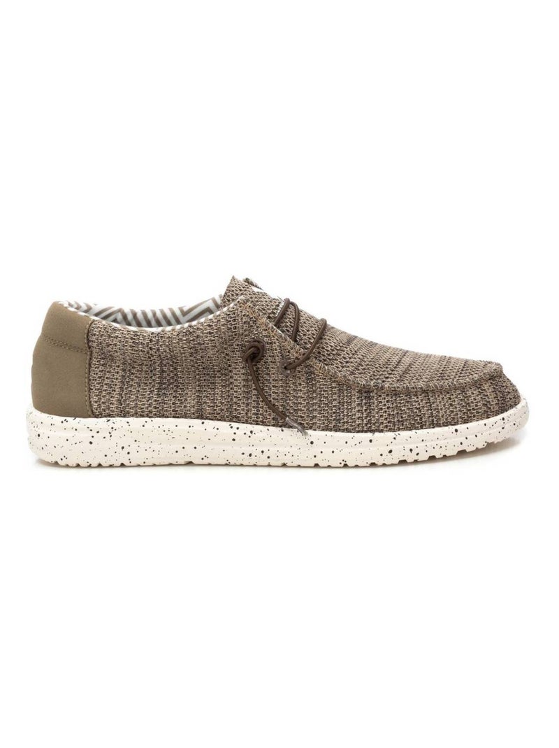 Baskets décontractée plaine lacets Taupe - Kiabi