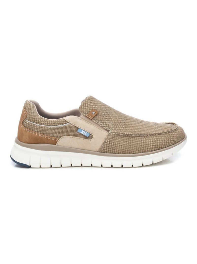 Baskets décontractée plaine pas de fermeture Beige - Kiabi