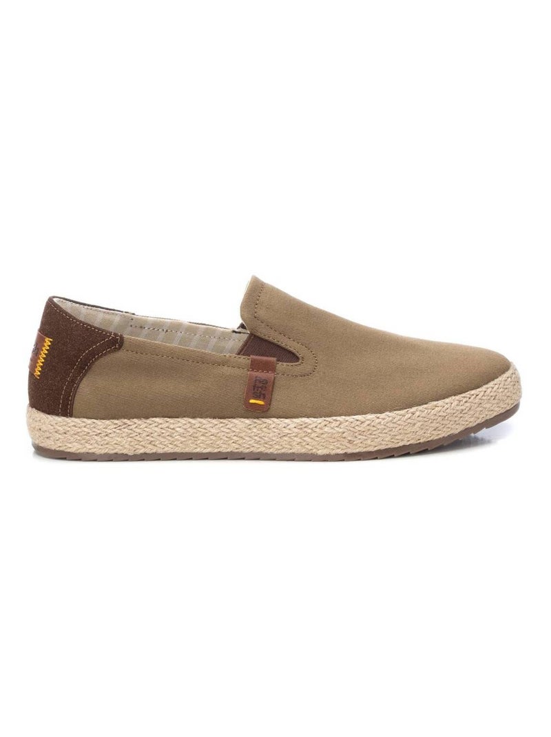 Baskets décontractée plaine pas de fermeture Taupe - Kiabi