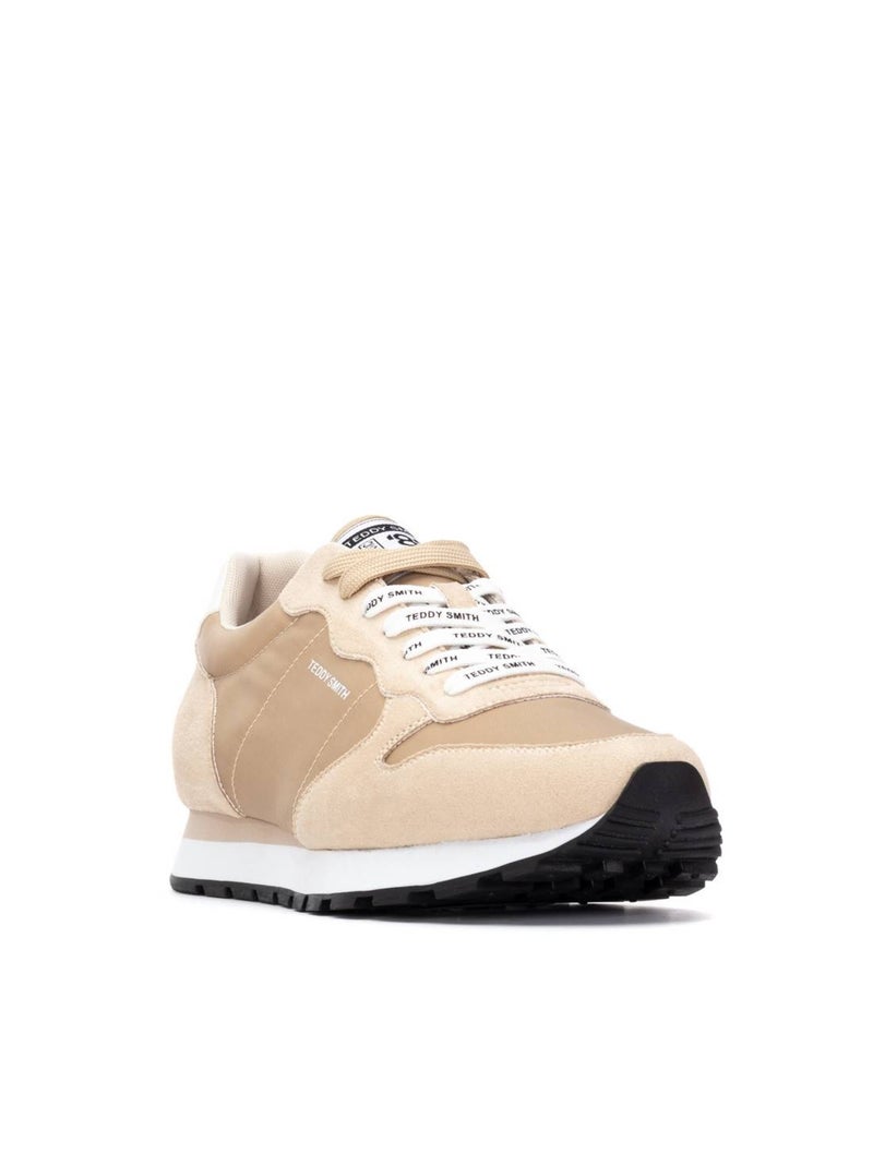 Baskets décontractées à lacets Beige - Kiabi
