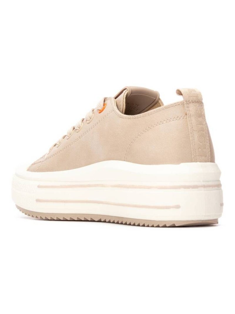 Baskets décontractées à lacets Beige - Kiabi