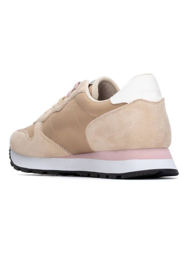 Baskets décontractées à lacets Beige - Kiabi