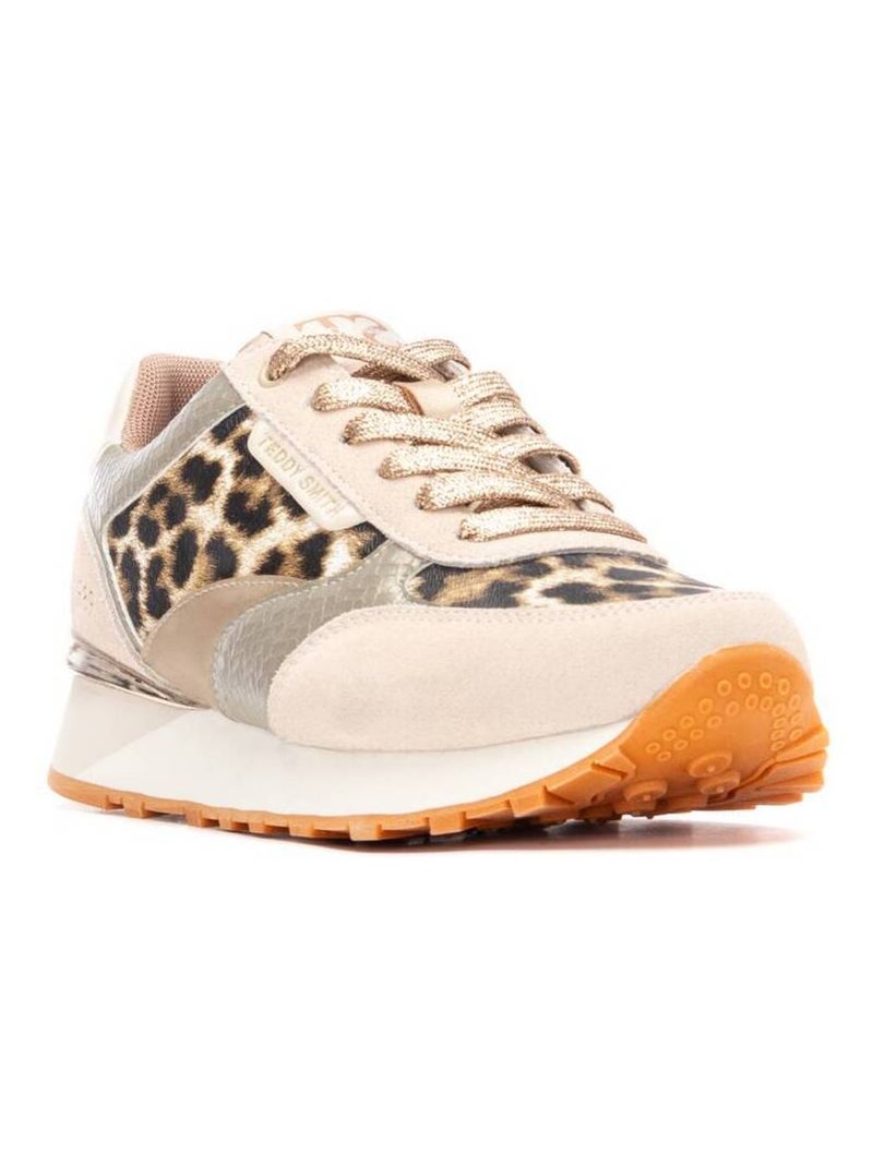 Baskets décontractées à lacets Beige - Kiabi