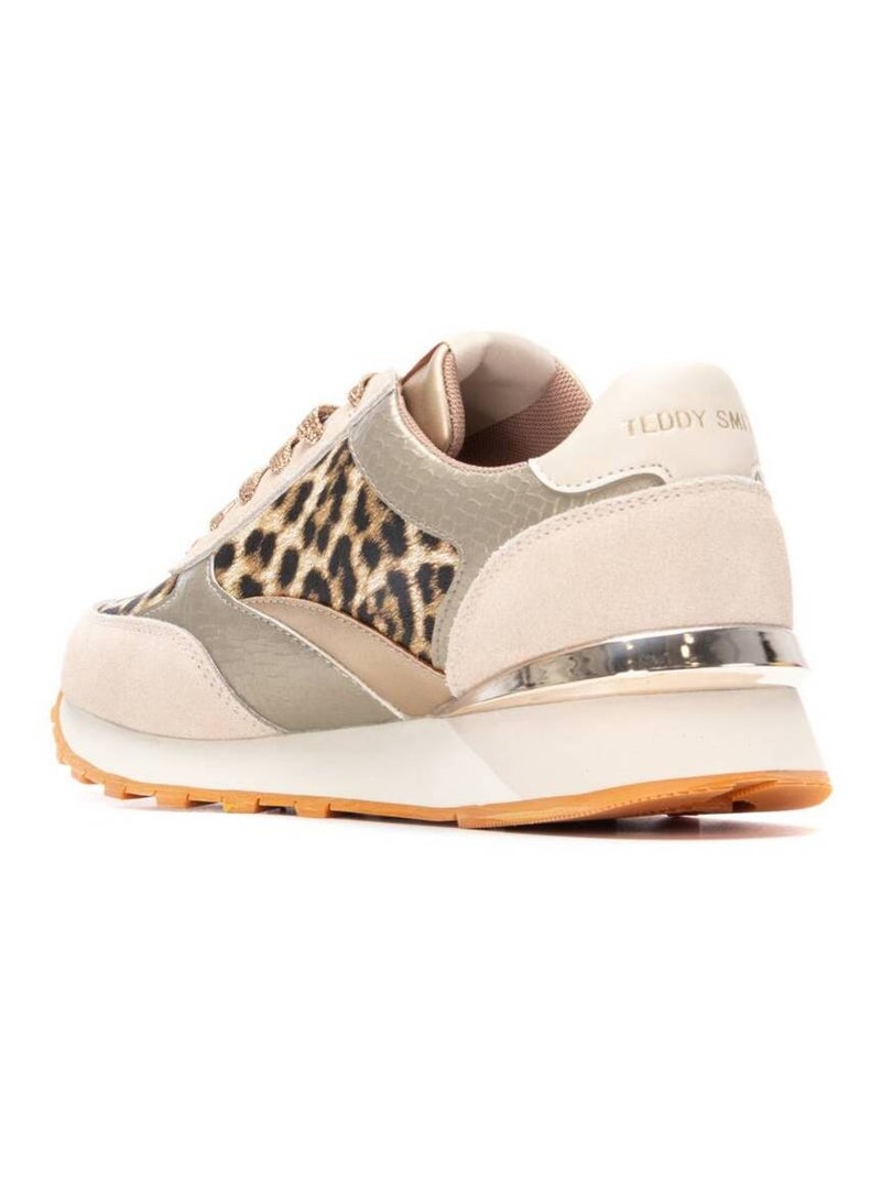 Baskets décontractées à lacets Beige - Kiabi