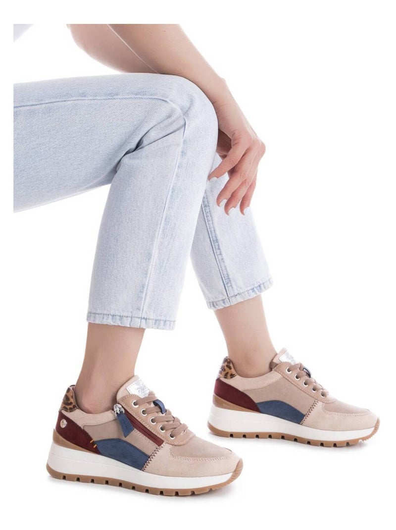 Baskets décontractées à lacets Beige - Kiabi