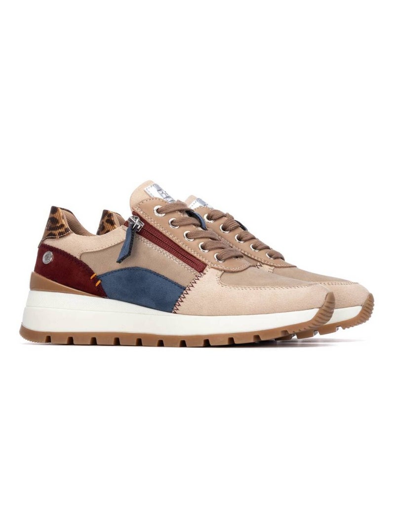 Baskets décontractées à lacets Beige - Kiabi
