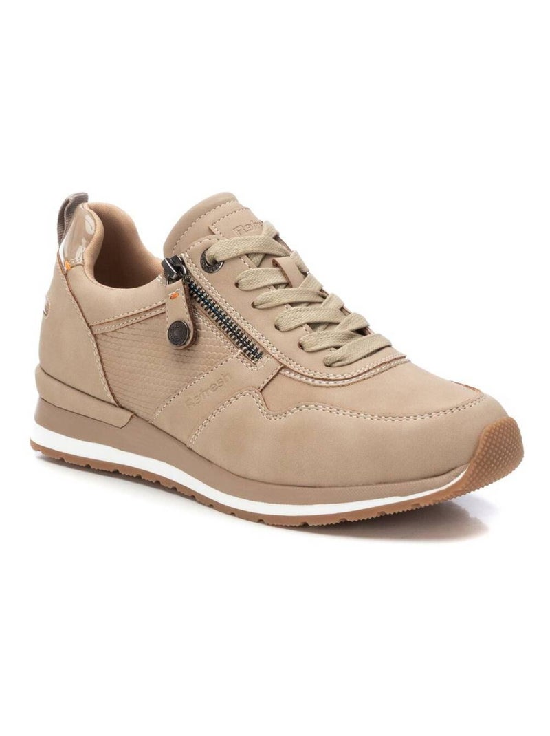 Baskets décontractées à lacets Beige - Kiabi