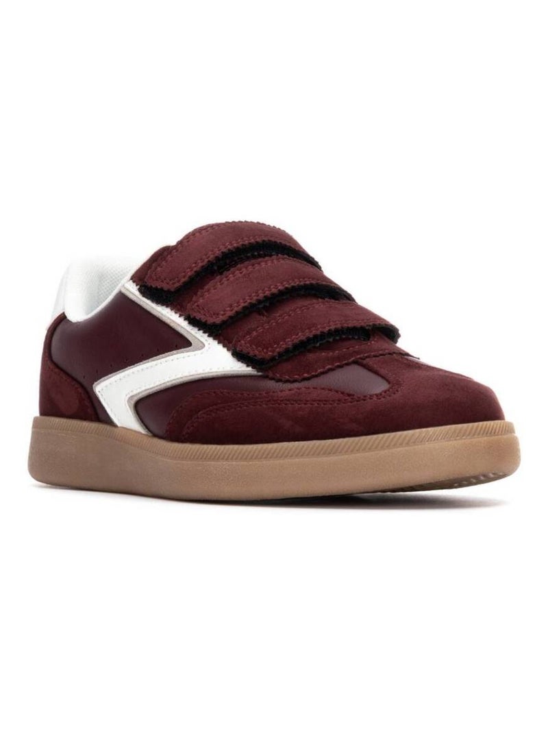 Baskets décontractées à lacets Bordeaux - Kiabi