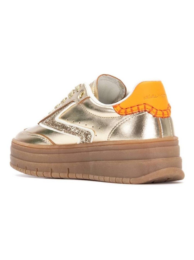 Baskets décontractées à lacets Doré/or - Kiabi