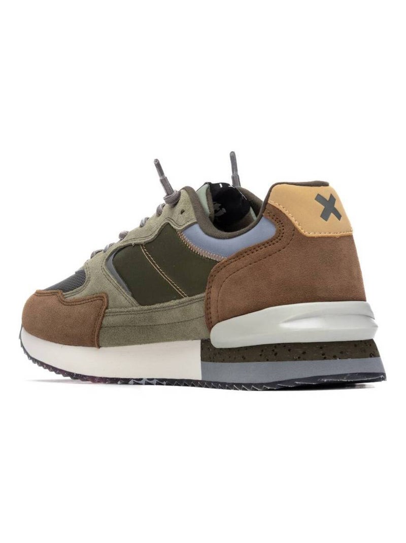 Baskets décontractées à lacets Kaki - Kiabi