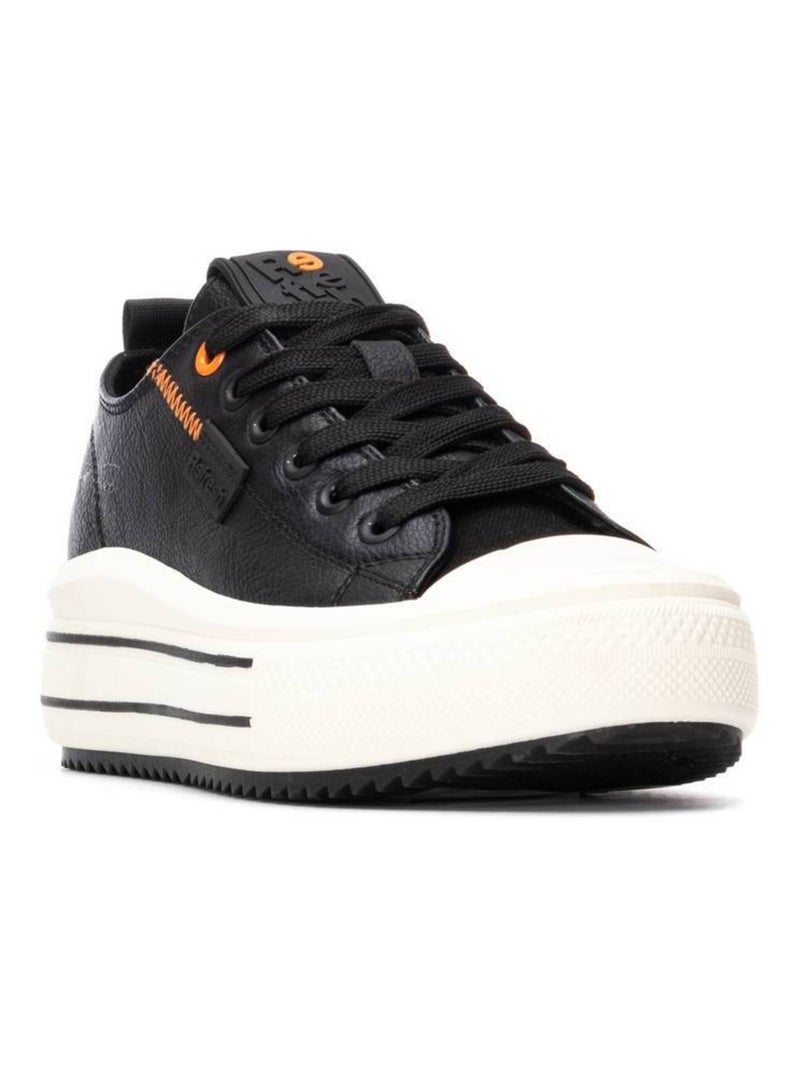 Baskets décontractées à lacets Noir - Kiabi