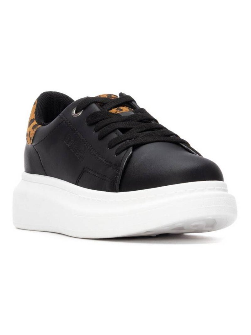 Baskets décontractées à lacets Noir - Kiabi