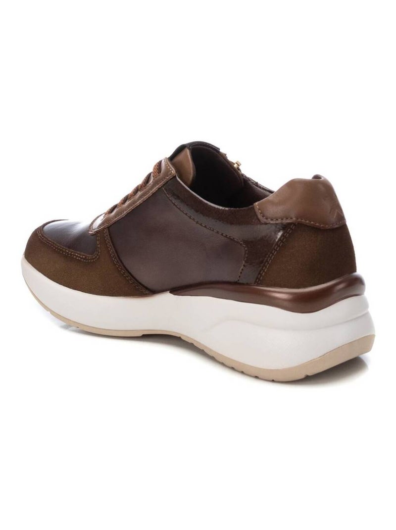 Baskets décontractées à lacets Taupe - Kiabi