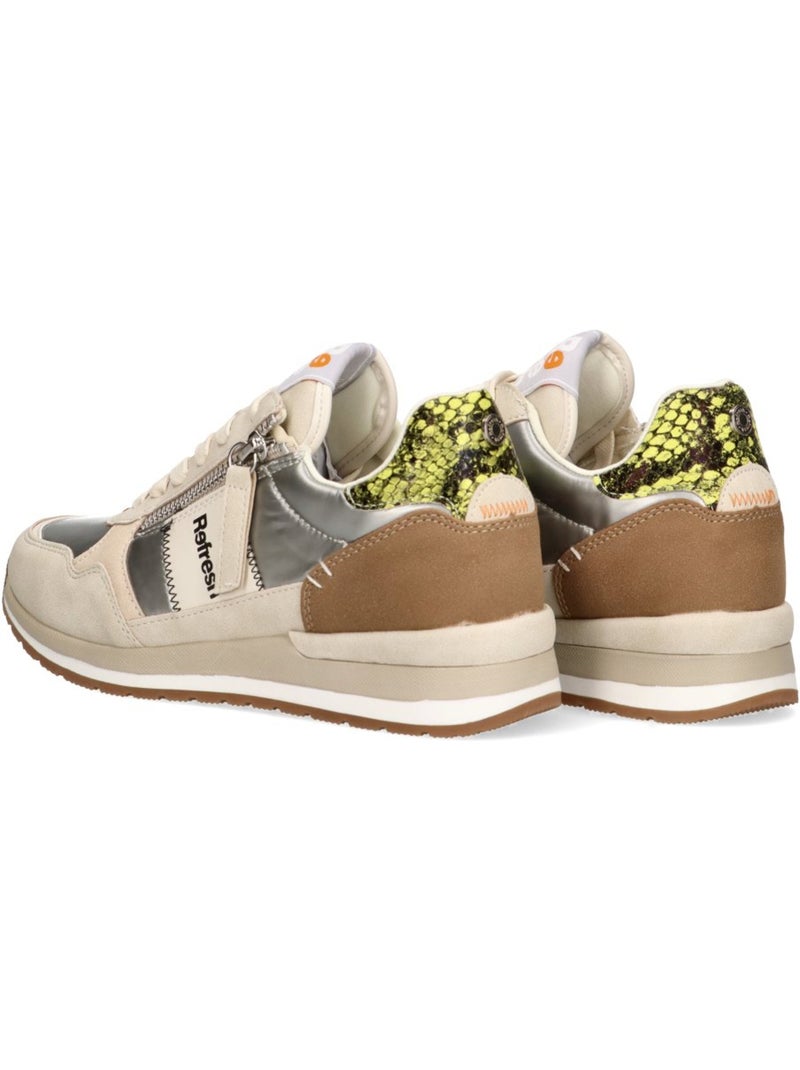 Baskets décontractées à lacets Xti Beige - Kiabi