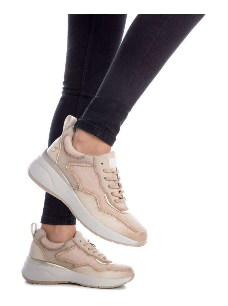 Baskets décontractées à lacets Xti Beige - Kiabi