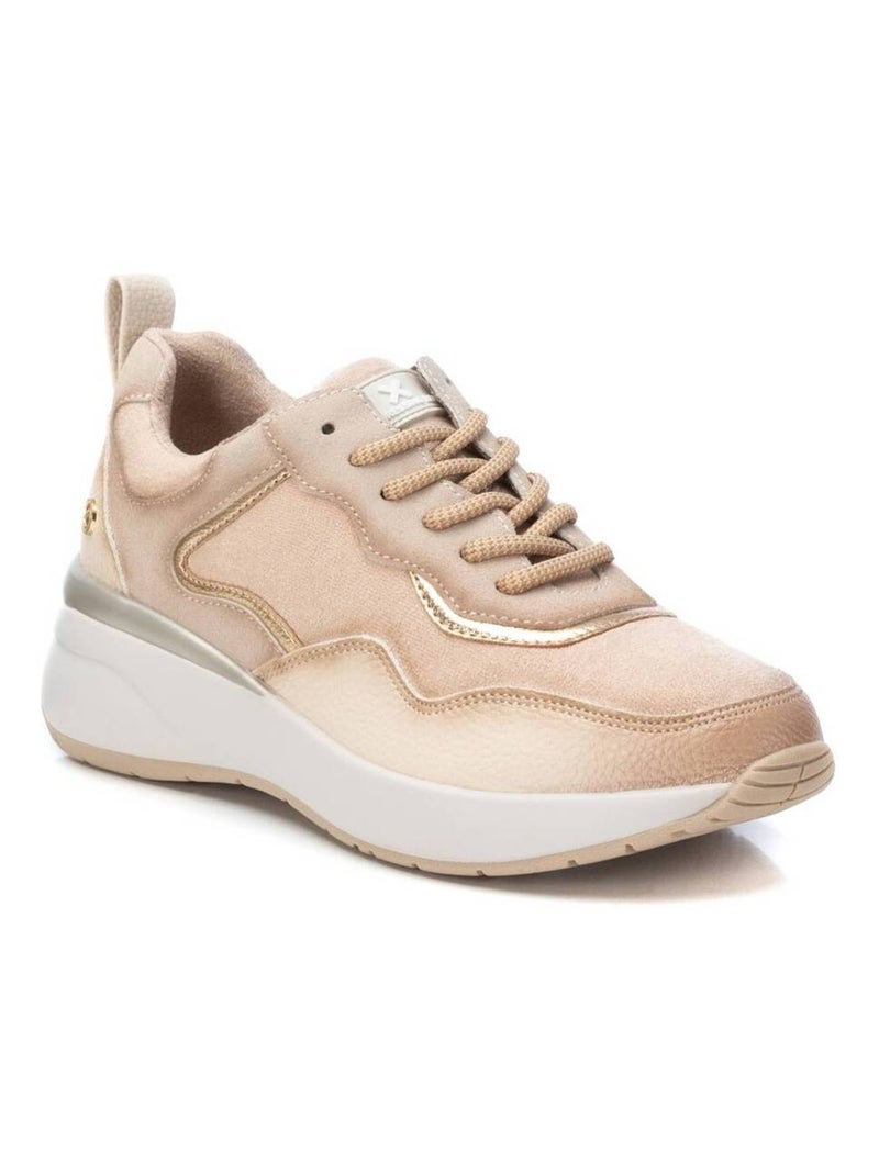 Baskets décontractées à lacets Xti Beige - Kiabi