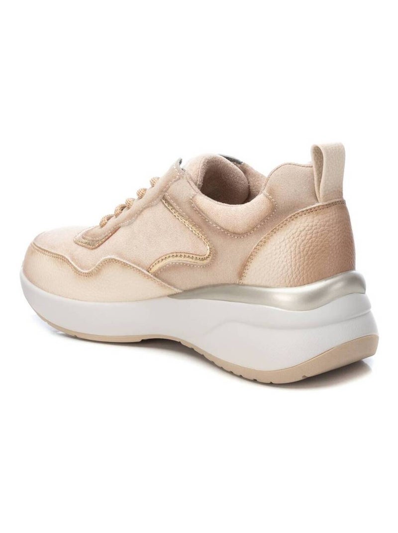 Baskets décontractées à lacets Xti Beige - Kiabi