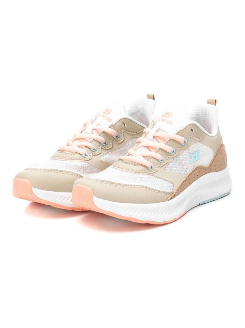 Baskets décontractées à lacets Xti Beige - Kiabi