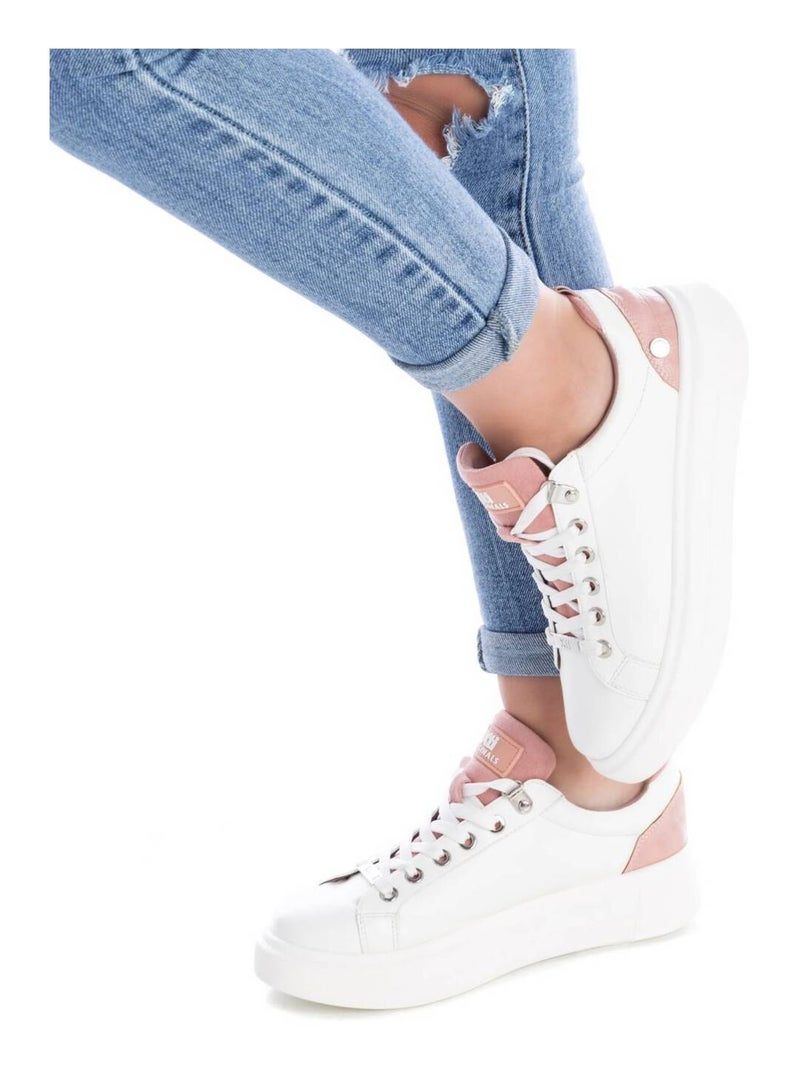 Baskets décontractées à lacets Xti Crème - Kiabi
