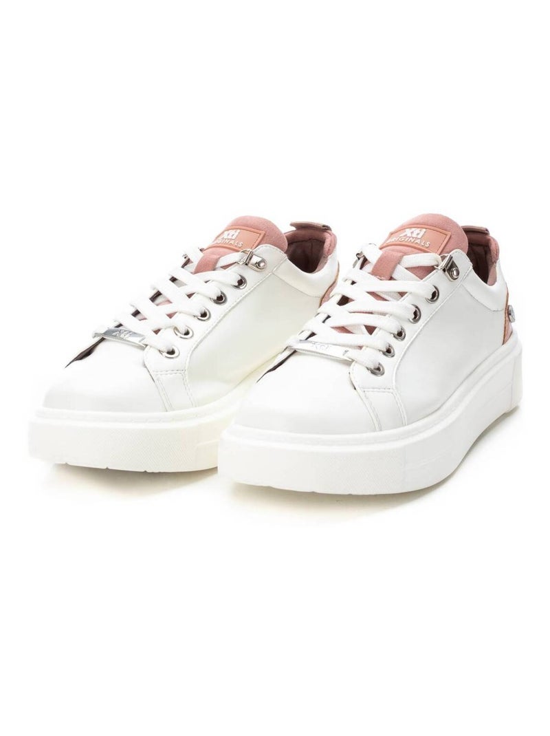 Baskets décontractées à lacets Xti Crème - Kiabi