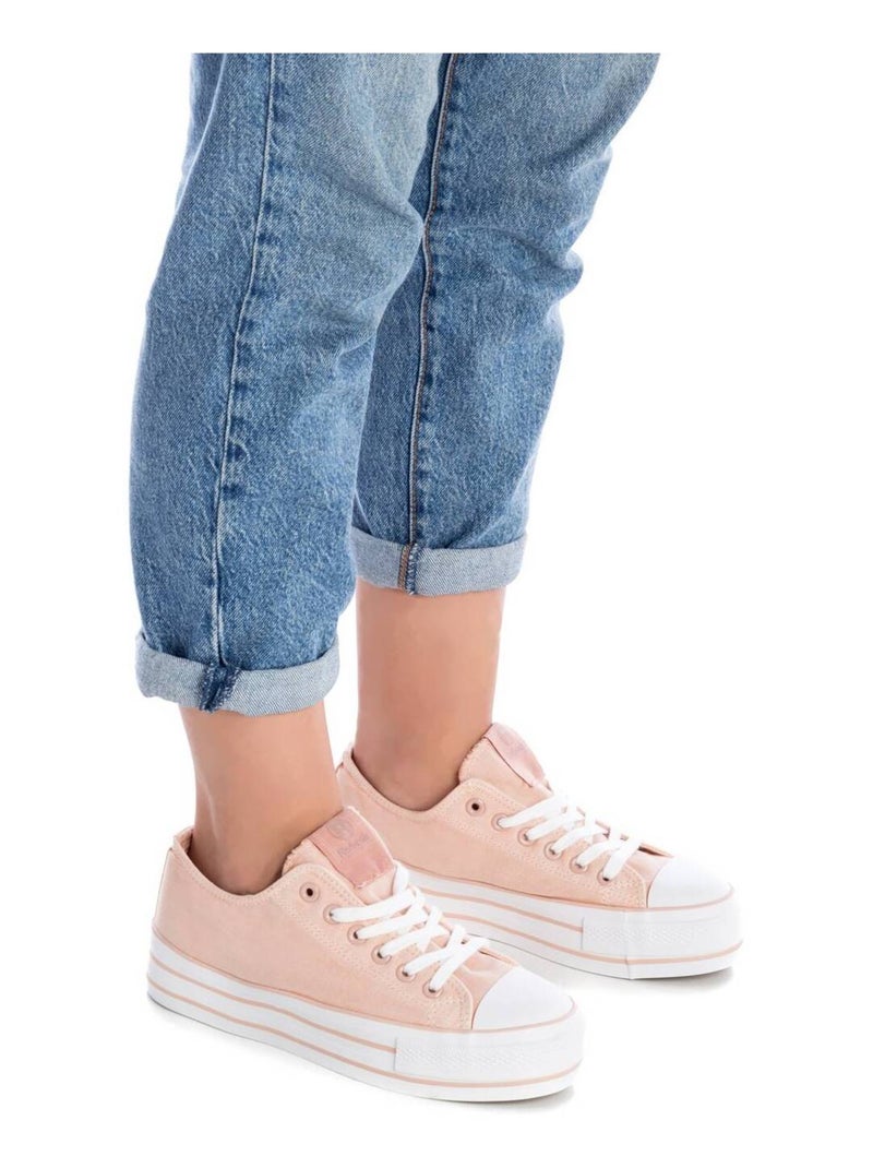 Baskets décontractées à lacets Xti Crème - Kiabi