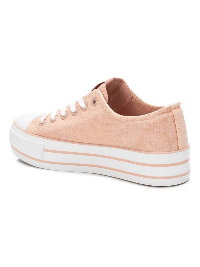 Baskets décontractées à lacets Xti Crème - Kiabi