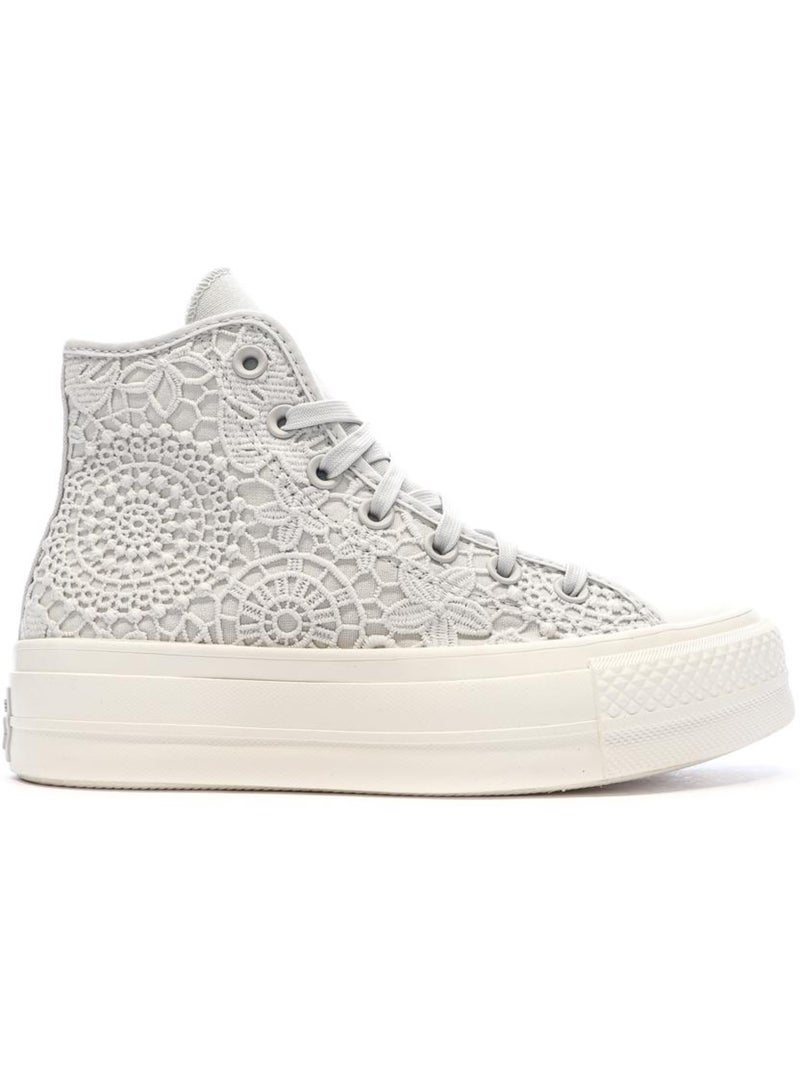 Baskets Dentelle Femme Converse Gris Argenté - Kiabi