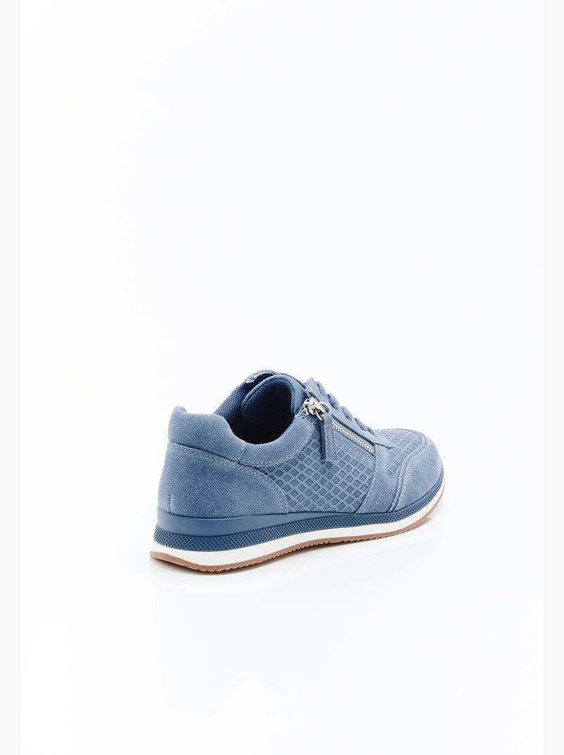 Baskets détail cuir embossé amortyl - damart Bleu - Kiabi