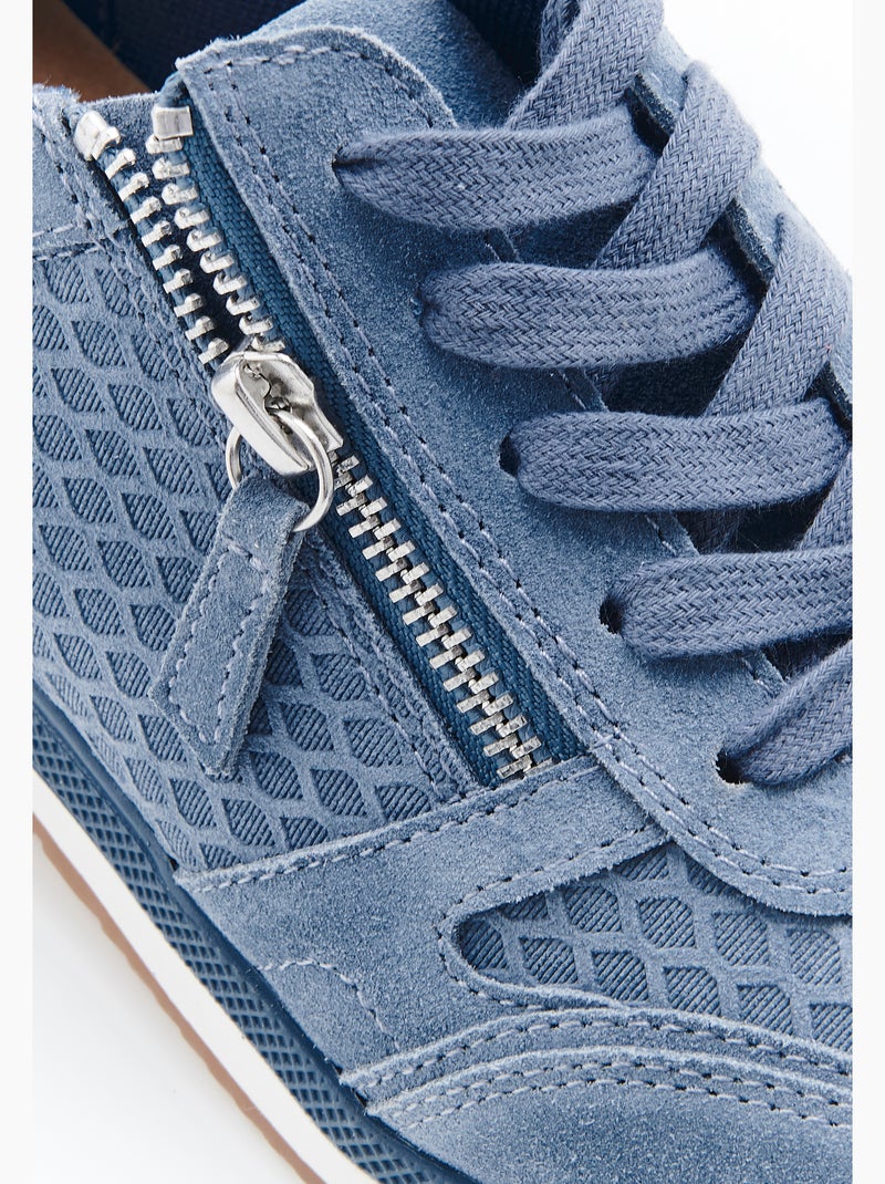 Baskets détail cuir embossé amortyl - damart Bleu - Kiabi