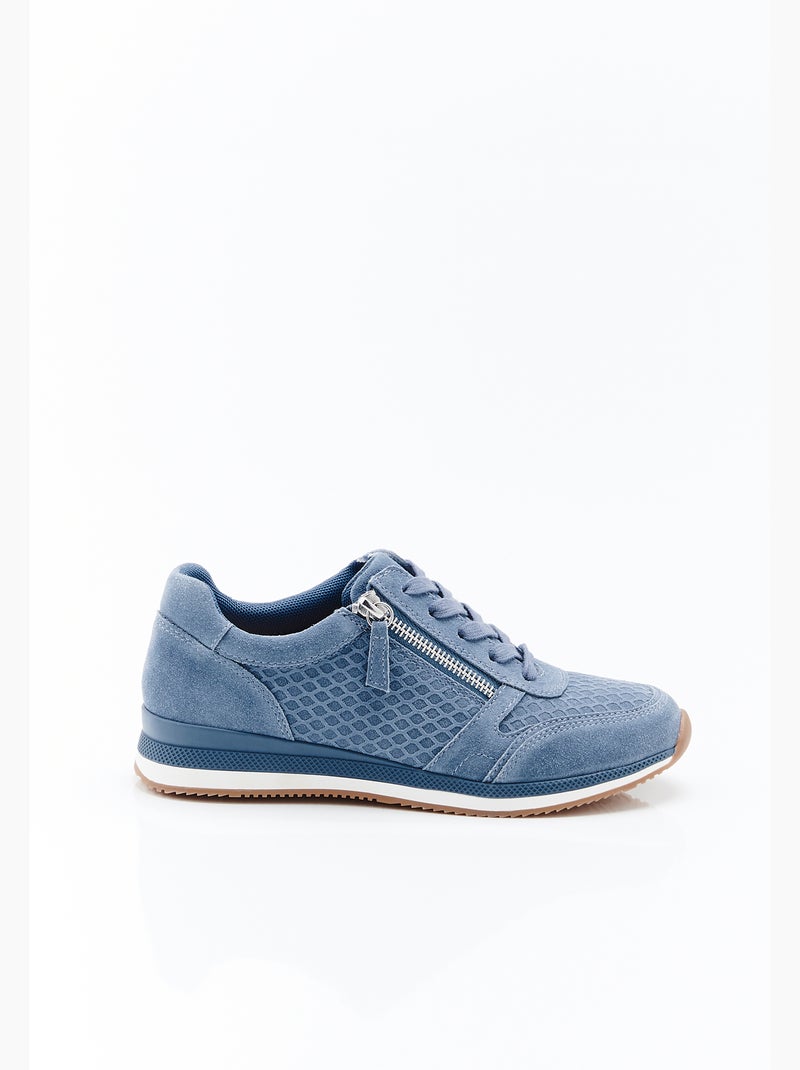 Baskets détail cuir embossé amortyl - damart Bleu - Kiabi