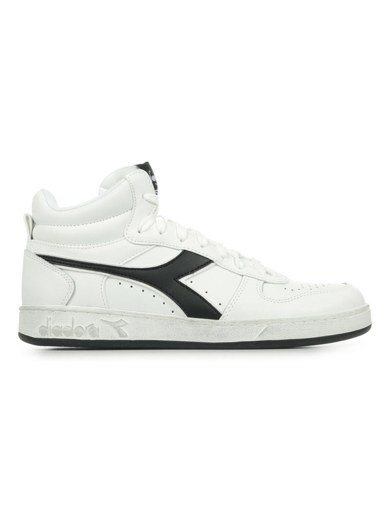 Baskets Diadora Magic Basket Demi Icona Blanc Noir - Kiabi