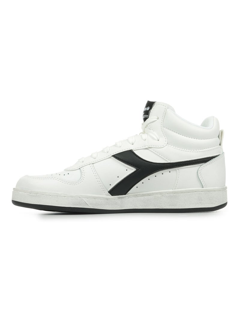 Baskets Diadora Magic Basket Demi Icona Blanc Noir - Kiabi