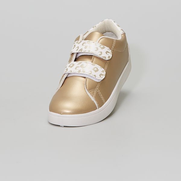 Baskets à scratch femme cuir doré métallisé | JULES \u0026 JENN