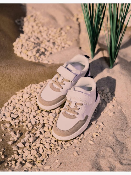 Baskets en bi-matière avec fermeture à scratch - Kiabi