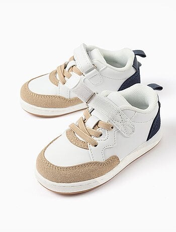 Baskets en bi-matière avec fermeture à scratch