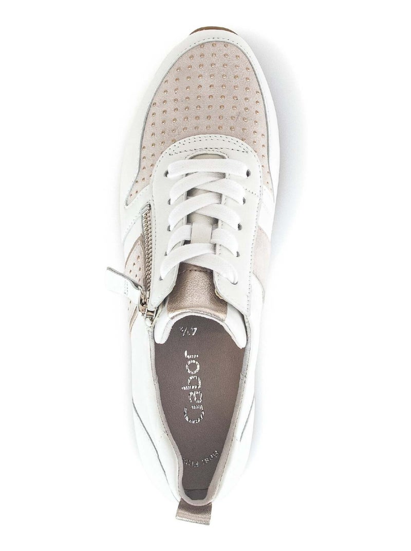 Baskets  en combinaison cuirs Blanc - Kiabi