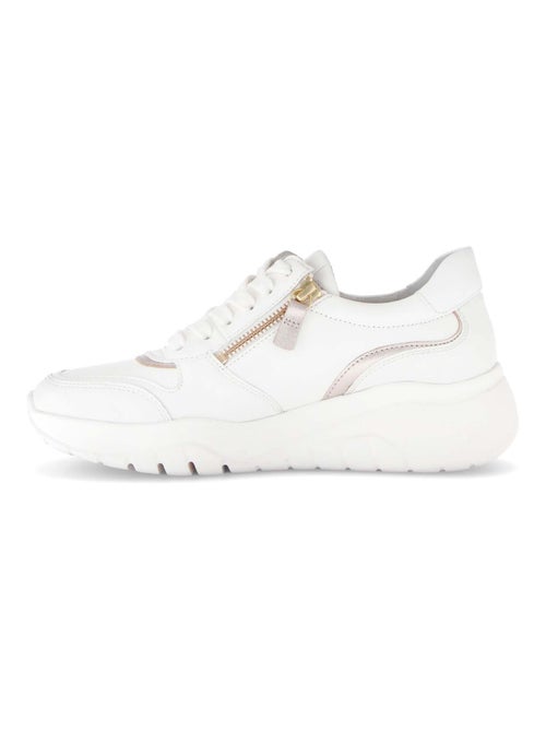 Baskets  en combinaison cuirs - Kiabi